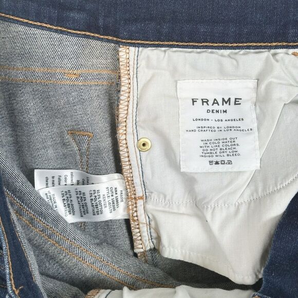 Frame Denim Women's Le Garcon Blue Boyfriend Jeans in Kenter Size 24 NWT $239 - Picture 7 of 8